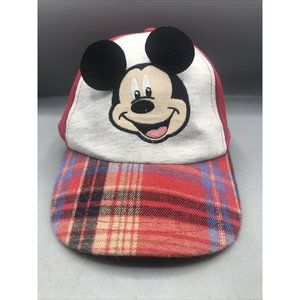 Disney Junior Mickey Mouse Tartan Plaid Baseball Hat Cap Kids Toddler Adjustable